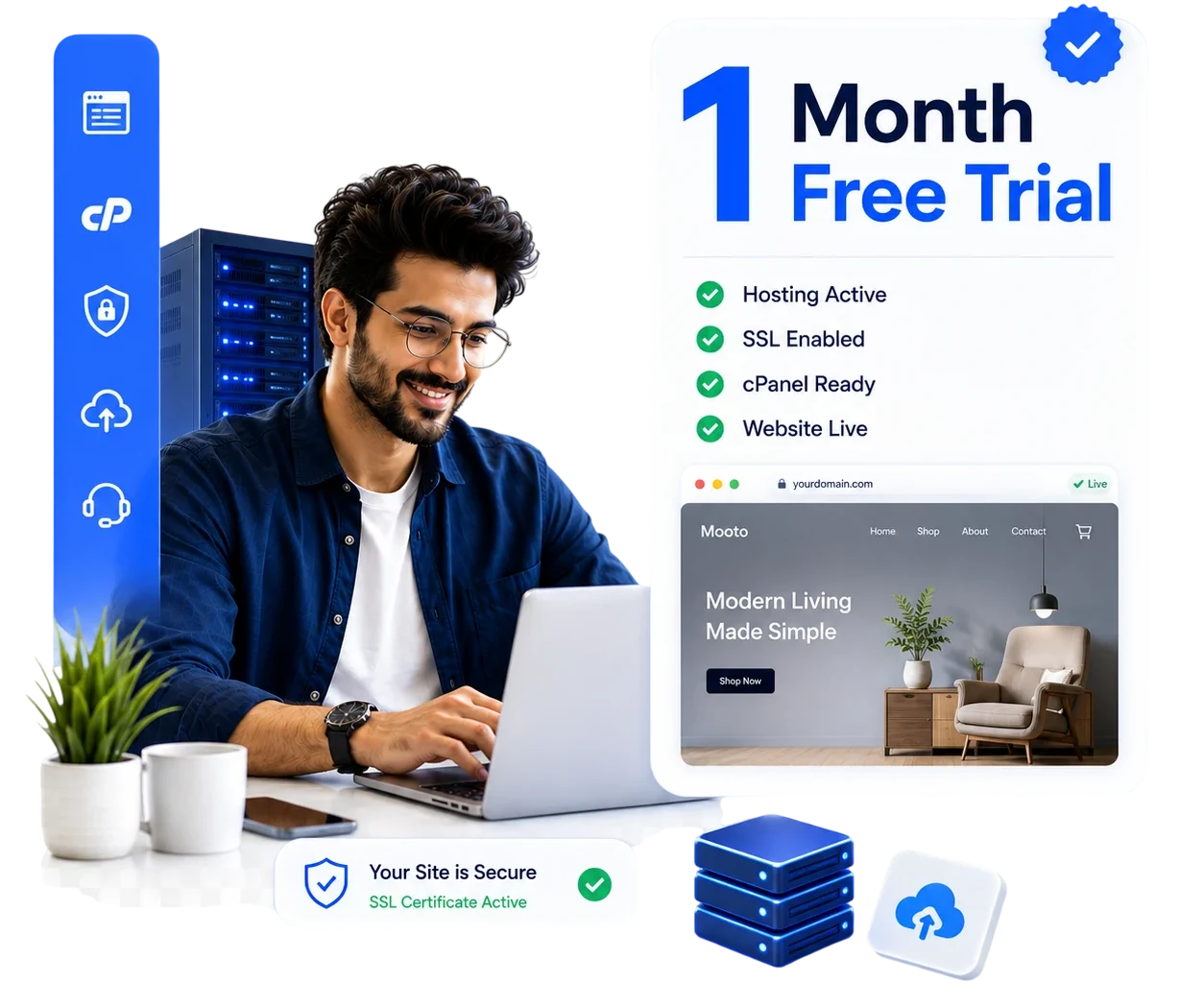 WebyStrata one month free cPanel web hosting trial